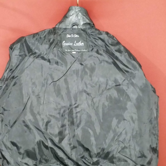 ELIAS DE SOTO LEATHER  Motorcycle Bomber Jacket  Youth 14 - Picture 6 of 8